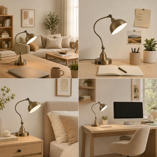 Vintage Gold Desk Lamp Decorative Table Lamp Futi