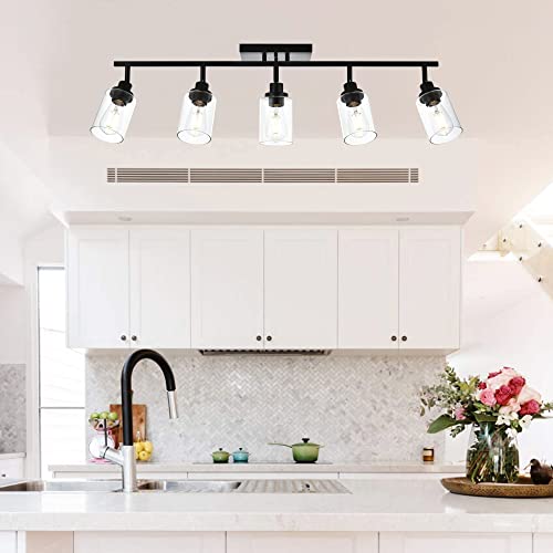 5 Light Vanity Lights for Bathroom with Rotatable Light Head (Black / 5-Light)