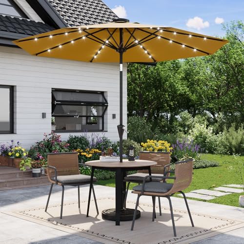 patio Umbrella with Solar Lights