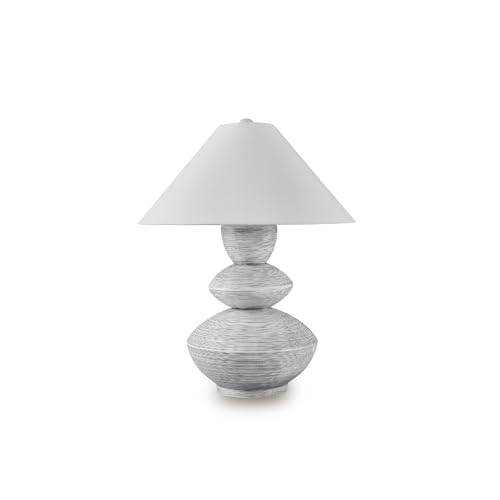 Table Lamp 30" Gourd (Distressed White/Gray / Table Lamp)