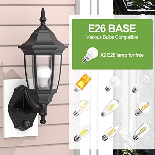 Dusk to Dawn Plastic Outdoor Wall Light Fixtures (Black / Dusk to Dawn-Plastic)