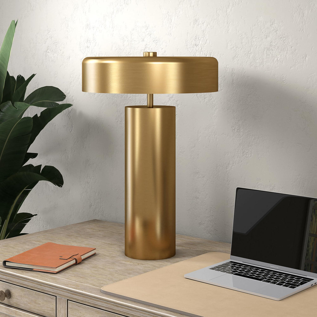 24" Modern 1 Light Table Lamp (Gold / 23.75 inches (H) x 15.75 inches (W x D))