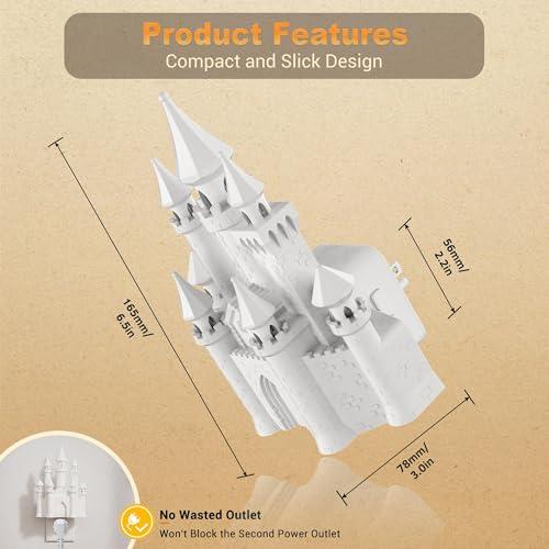 Night Lights Plug into Wall (Castle-RGB / 2 Pack)