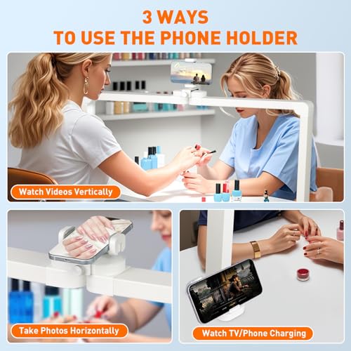 Half Moon Light for Nail Desk (White)