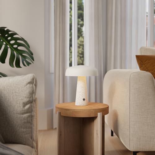 Novogratz x Globe 10" 3.5W LED Integrated Rechargeable Table Lamp (Off-White)