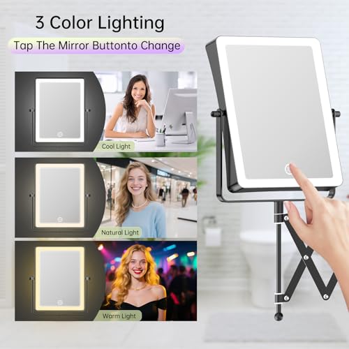 5000mAh Rechargeable Wall Mounted Makeup Mirror