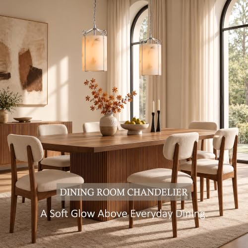 Modern Silver Alabaster (Silver-Chandelier)