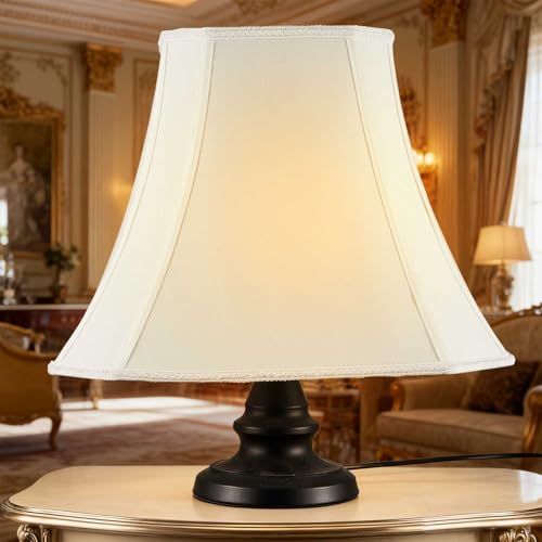 Set of 2 Bell Lamp Shade 6.25"x8" Top 11"x16" Bottom 12" High (6.25" x 8" Top 11" x 16" Bottom 12" High / White)