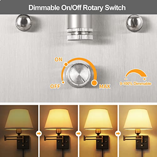 Wall Sconce Plug in (White / Medium)