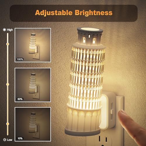 Night Lights Plug into Wall (Leaning Tower of Pisa / 1 Pack)