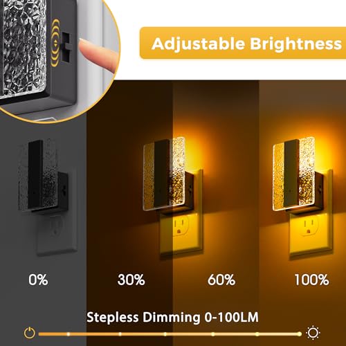 Night Lights Plug Into Wall (Amber / 2 Pack)