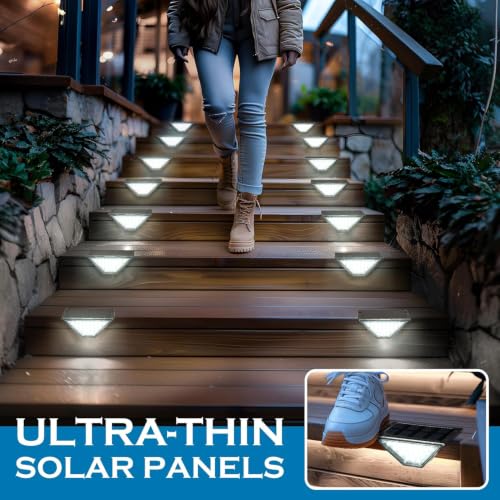Solar Step Lights for Outside (Cool White / 20)
