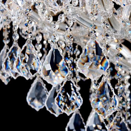 Large Crystal Chandeliers Light Fixture (24-Light/Sliver)