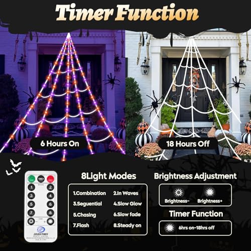 Halloween Light up Spider Web
