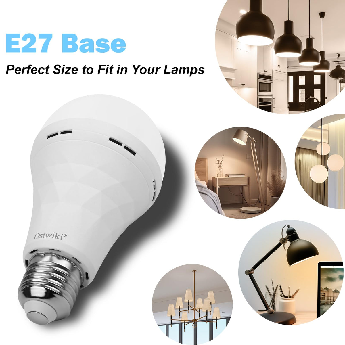 Emergency Rechargeable Light Bulbs 10 Pack A21 3000K Warm (Warm White / 10 Pack)
