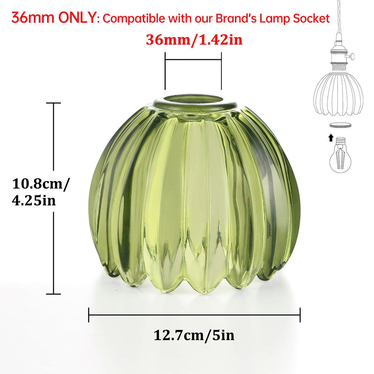 Tulip Lamp Shades Replacement (Green)