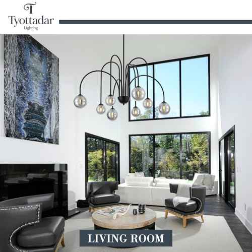 Modern Sputnik Chandelier 8 (Black Smoke Gray / 8-Light)