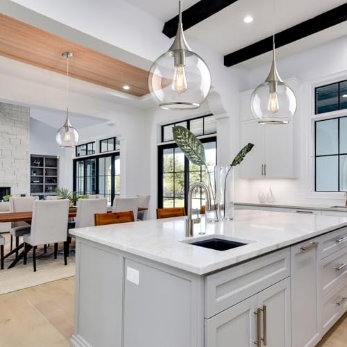 Pendant Lights Kitchen Island (Brushed Nickel / 3 Pack-10inch)