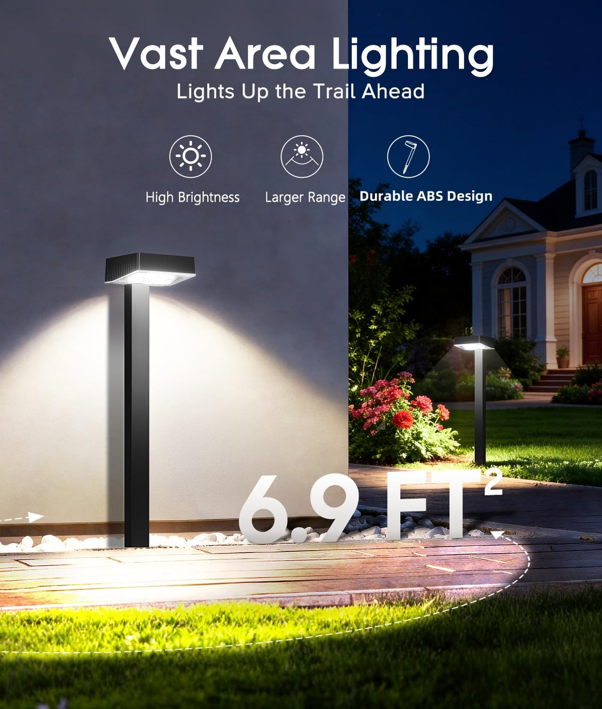 Solar Pathway Lights Outdoor (Cool White / 12 Pack)