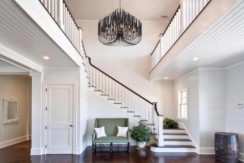 Modern Farmhouse Chandelier for Dining Room 47" (Black / 47 inches)