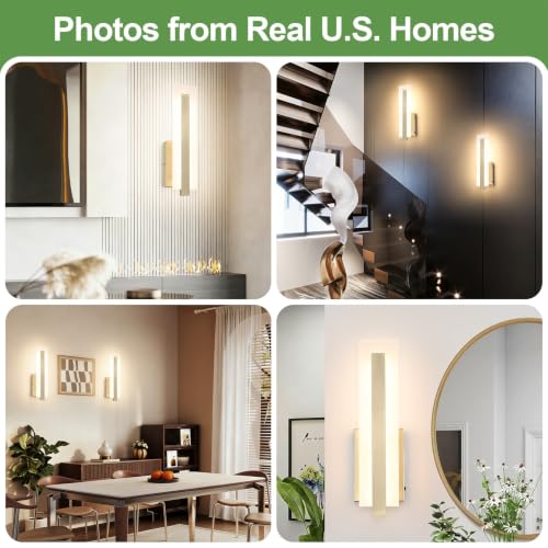 Hardwired Antique Bronze Modern LED Wall Sconces Indoor Wall Lights (Antique Bronze / 2 Pack)