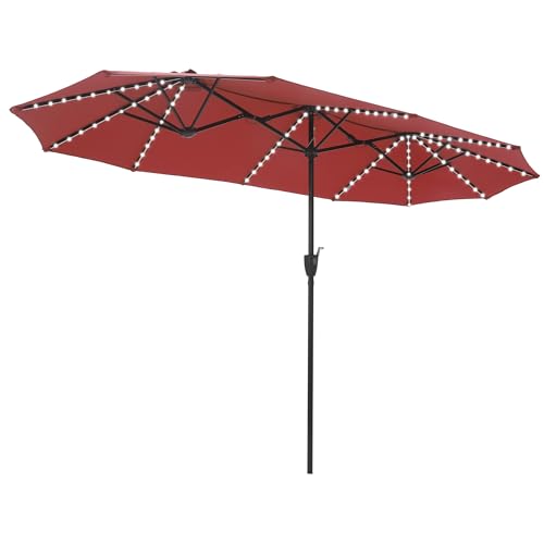 13ft Patio Umbrella with Solar