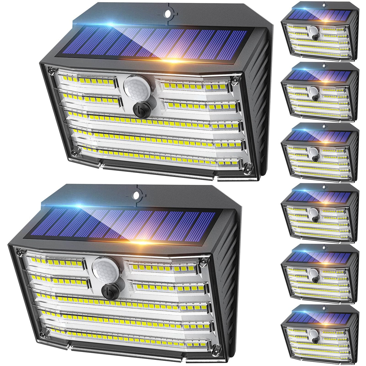 Solar Lights Outdoor [𝟖 𝐏𝐚𝐜𝐤 (Cool White / 8 Pack)
