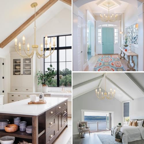 8 Light Gold Chandeliers (Champagne Gold / 8 Light)