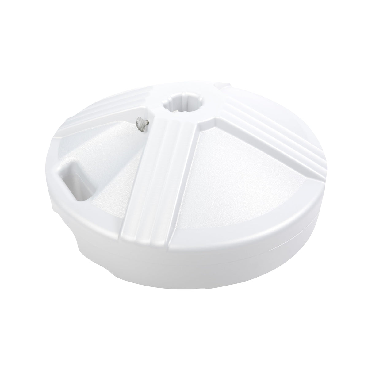 Durable Fillable Umbrella Base Designed to be Used with a Patio Table (White)