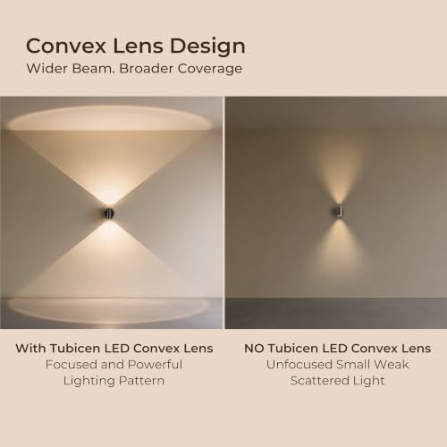 LED Wall Decor Sconces Set of 2 (2 Pack / Black)
