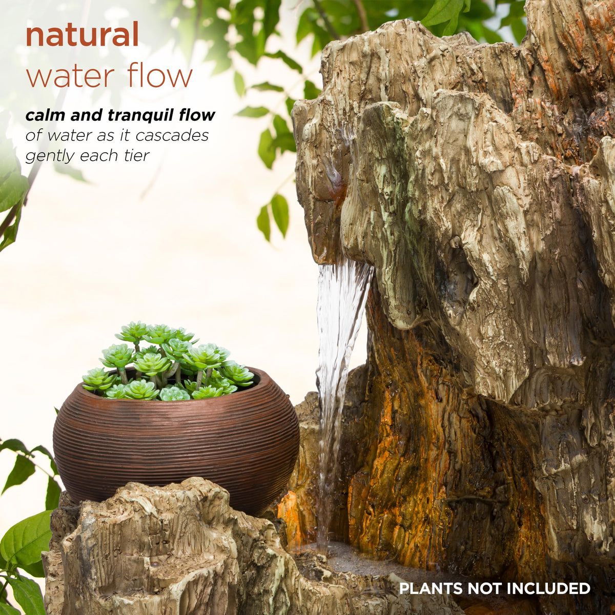 WIN1530 Indoor (52" H - Fountain Flower Pots & LED's)
