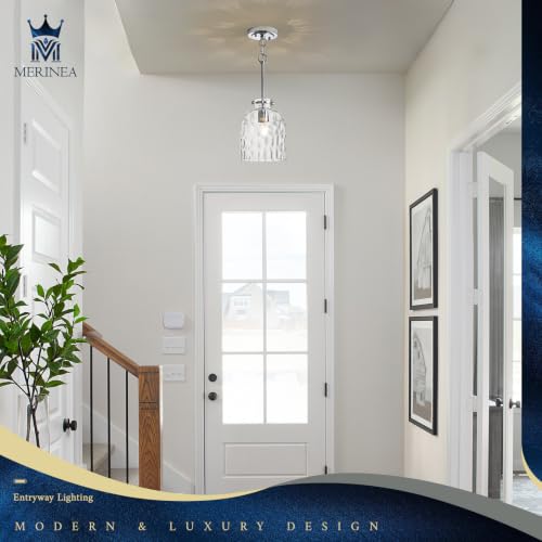 Small Chrome Bell Glass Pendant Light (Chrome / Small)