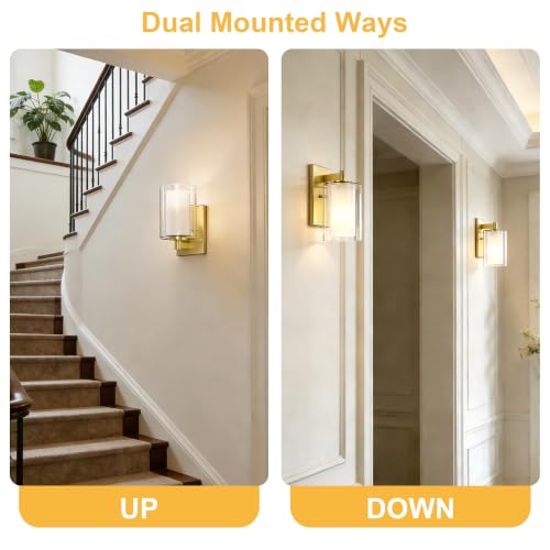 Wall Sconces Set of Two Matte Black Vanity Lights for Bathroom Indoor
