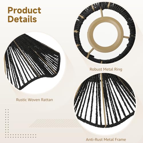 3PCS Rattan Lamp Shade
