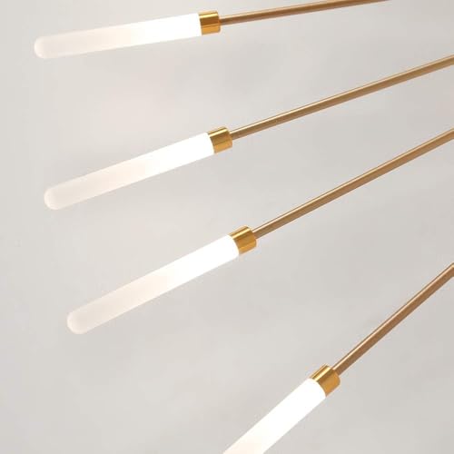 50.4" Ceiling Light Modern Flower Shape Ceiling Lamp for Living Room Dining Room Flush Mount Metal Acrylic Sputnik Firework Petal LED Lighting Fixture