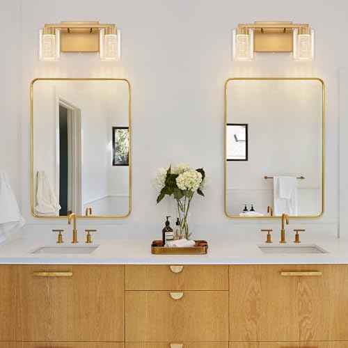 2 Light Gold Vanity Light with 3 Color Modes (2-light / Gold)