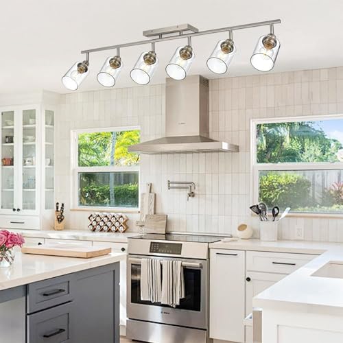 6 Light Track Lighting Fixture Brushed Nickel Track Lighting Kit (Brushed Nickel / 6 Lights)