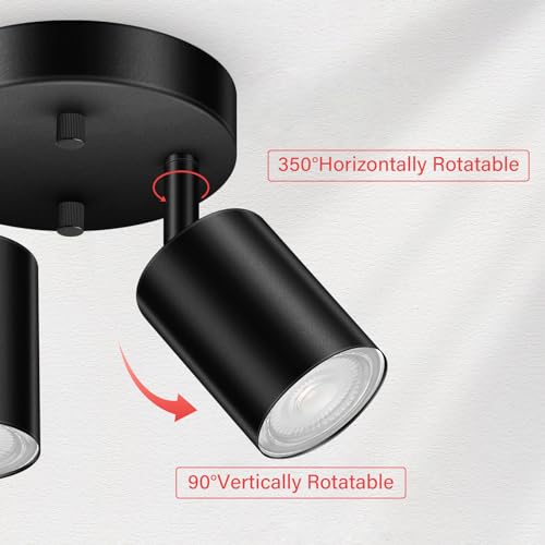 LED 2 Light Track Lighting Kit (2 Light-Black)