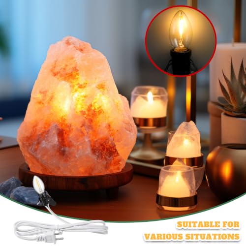 8 Pcs Lights Accessory Cord with LED Light Bulb (White)
