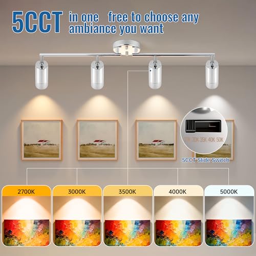 LED Track Lighting Kit 48W Track Light (Silver)