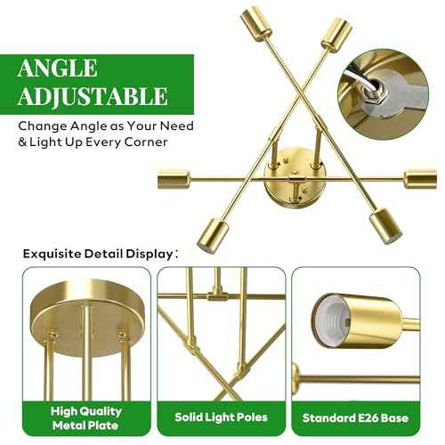 Modern Sputnik Chandelier Ceiling Light Fixtures