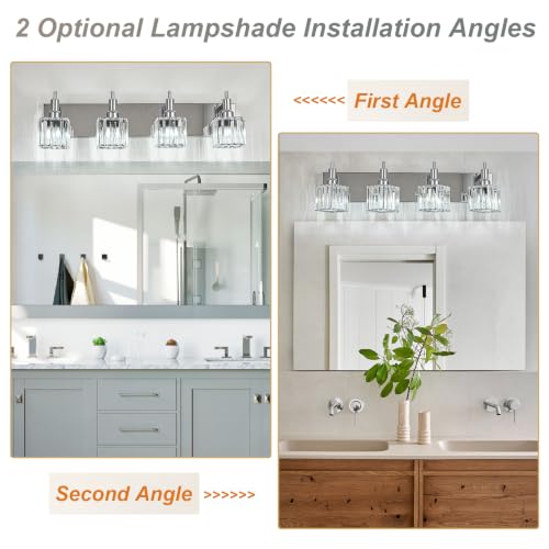 Chrome Vanity Light (Chrome-Square Shade / 4-Light)