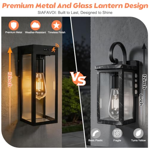 Solar Wall Sconce with Motion Sensor (12in)
