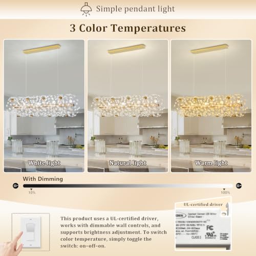 Modern Gold Crystal Firework Chandelier (Gold Long / Long 40inches)