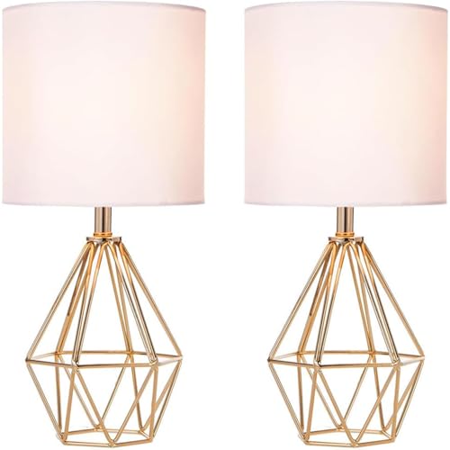 Small Gold Table Lamp Set of 2 (Gold 2 pack)