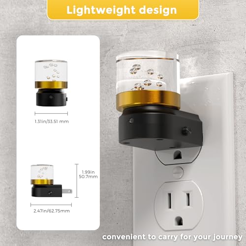 Night Lights Plug into Wall (Black(3CCT)-bubble / 2 Pack)