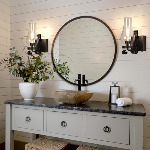Battery Operated Wall Sconces (Black / Battery Operated)
