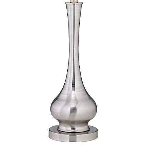 Luffa 32" Large Table Lamp Silver Sleek Brushed Nickel Skinny Gourd