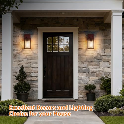 2 Pack Oil Rubbed Bronze Exterior Lighting Fixtures Wall Mount (Oil-Rubbed Bronze / 10.24'')