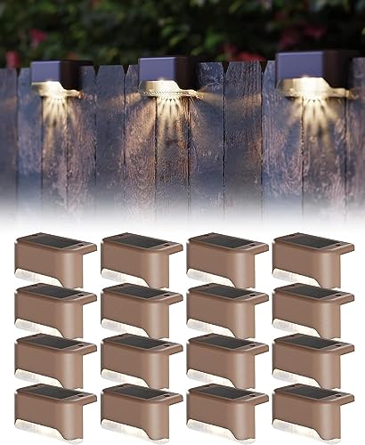 Solar Deck Lights Solar Step Lights Outdoor Waterproof Led Garden Decorative Lighting for Deck Fence Dock Post Stair Yard Patio